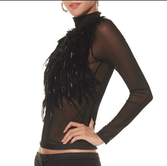 ❗LAST ONE❗Sheer Feather Top - Picture 4 of 4